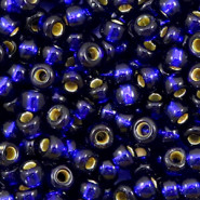 Miyuki rocailles kralen 6/0 - Duracoat silverlined dyed navy blue 6-4281